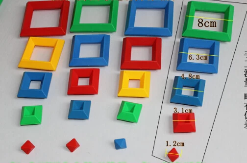 

20PCS Children's Educational Toys Plastic Spelling and Assembling Variety Pyramid building block