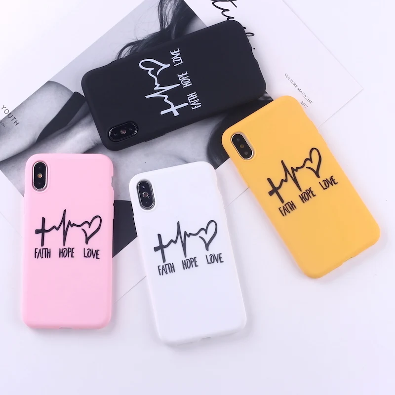 

Blessed Love Hope Faith Crucifix Christian Cross Jesus Soft Silicone Candy Case Coque For iPhone 11 6 8 8Plus X XS Max 7 7Plus