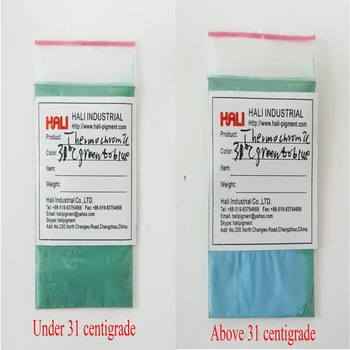 

sell microencapsulated pigment,temperature activate pigment,hot sensitive pigment,1lot=100gram 31C green to blue,free shipping