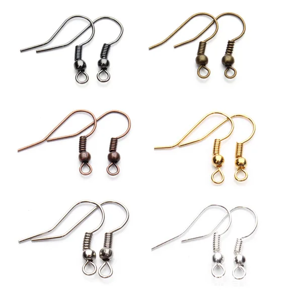 

CHONGAI 50pcs DIY Earring Findings Earrings Clasps Hooks Fittings DIY Jewelry Making Accessories Iron Hook Earwire Jewelry