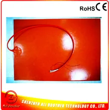 Силиконовый резиновый нагреватель 220 В 1000 Вт 500*700*1,5 мм клейкий 1 лицевой 100 к термистор 1000 мм свинцовый провод выходящий с короткой стороны