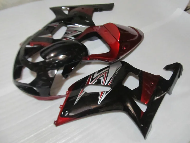 Комплект обтекателей Motorcyce для GSXR600 750 K1 01 02 03 GSXR 600 GSXR750 2001 2002 2003 Красный Серебряный