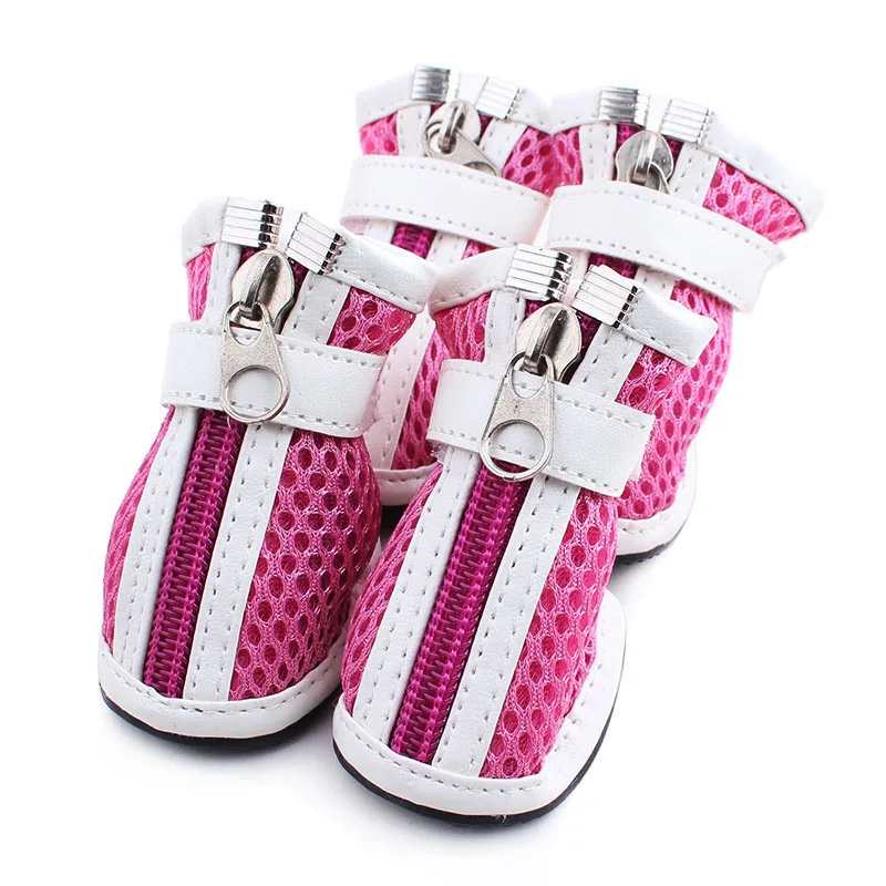 Breathable Dog Boots Air Mesh Flexible Lightweight Zipper Paws