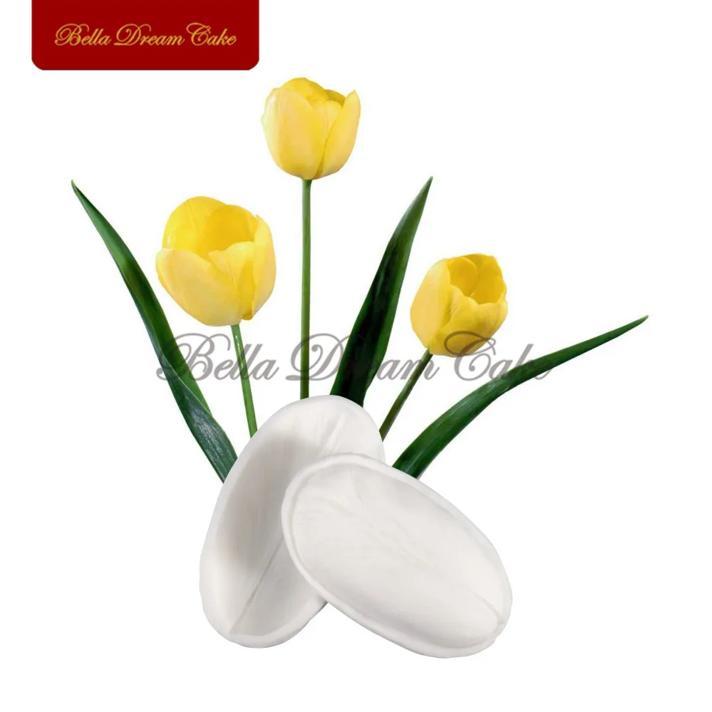 

Tulip Flower Petal Veiner Silicone Mold DIY Soap GumPaste Mold Fondant Sugarcraft Mould Set Cake Decorating Tools Bakeware