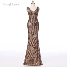 Sexy Cheap Sequin Long Mermaid Evening Prom Dress Long Party 2017 Women Wear Formal Evening Gowns