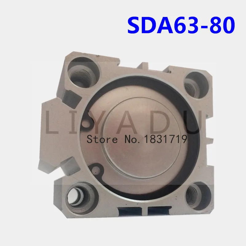 

SDA63-80 thin cylinder Series 63mm Bore 80mm Stroke SDA63*80 Aluminium alloy cylinder SDA63X80