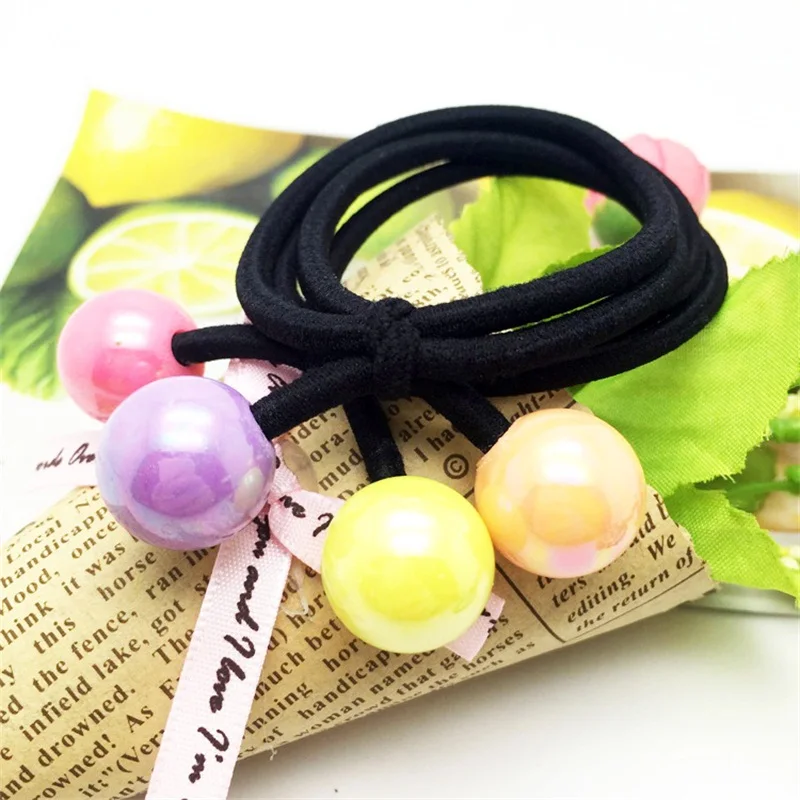 

1PCS Colorful four beads Hair Accessories For Women Headband,Elastic Bands For Hair For Girls,Hair Band Hair Ornaments For Kids