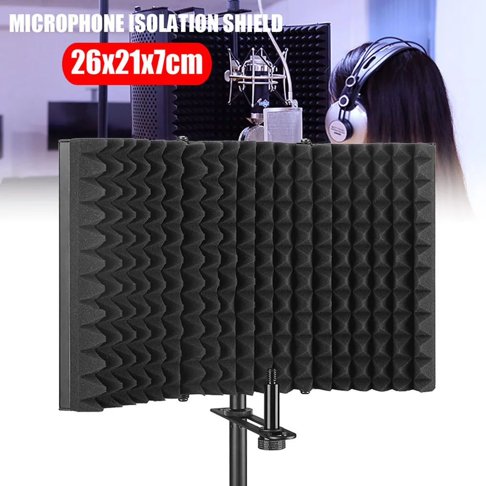 

Studio Microphone Isolation Shield Sound Absorber Recording Foam Panel XXM8