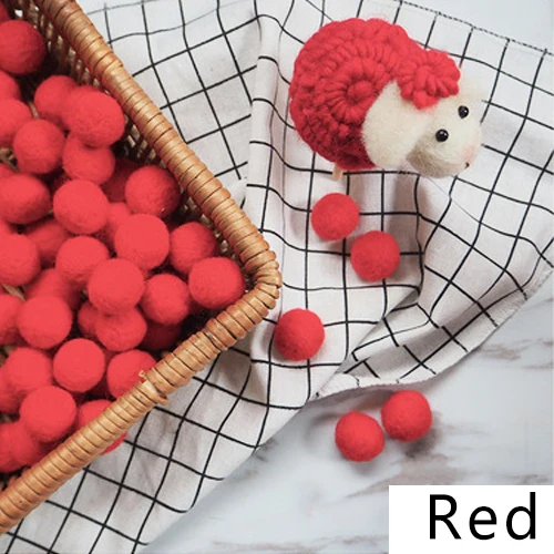 Wool Felt Balls 10pcs/lot 2cm Round Mixed color 18 Colors