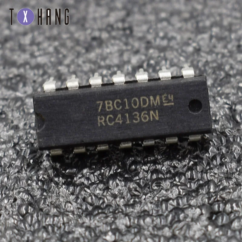 1/5 шт RC4136N QUAD общего назначения Операционные усилители 14 контактов IC|Интегральные схемы| |