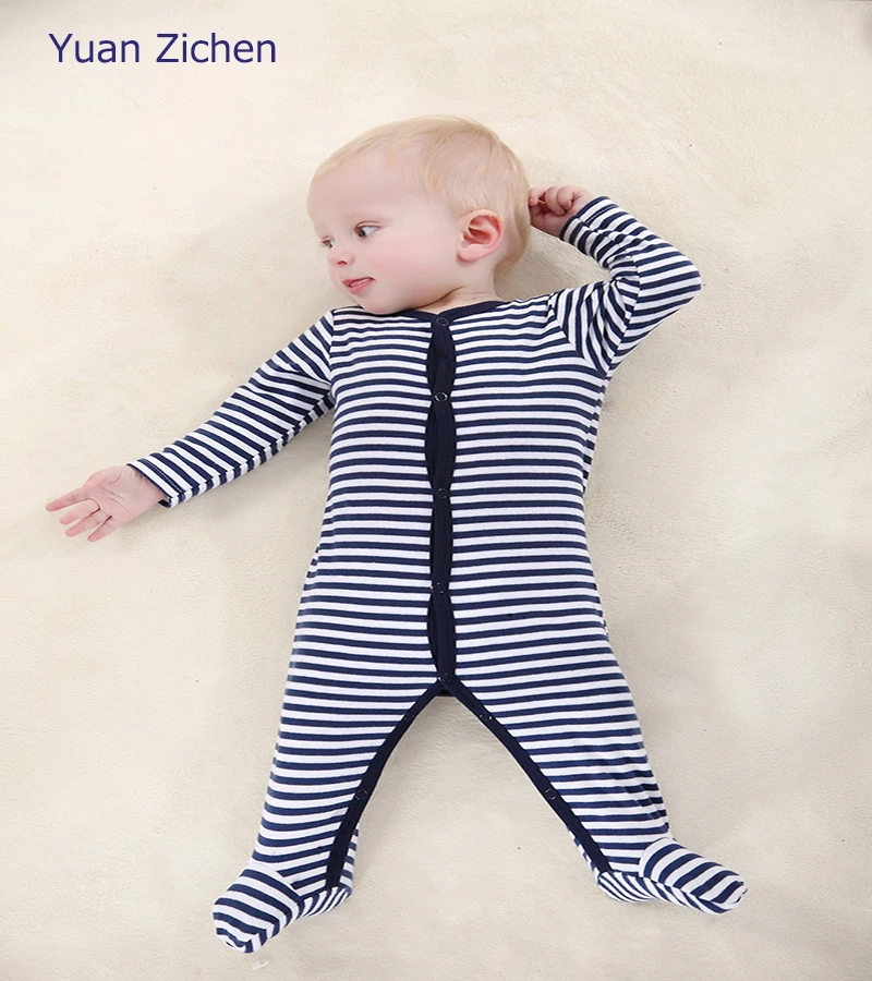 2018 New Children Pajamas Baby Rompers Newborn Baby Clothes Long Sleeve Underwear Cotton Costume Boys Girls Autumn Rompers