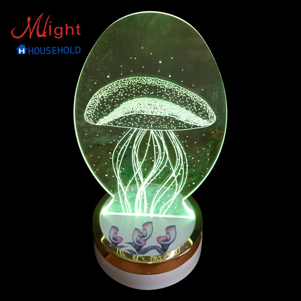 Free shipping 3 d lamp bedside lamp LED small night light for children