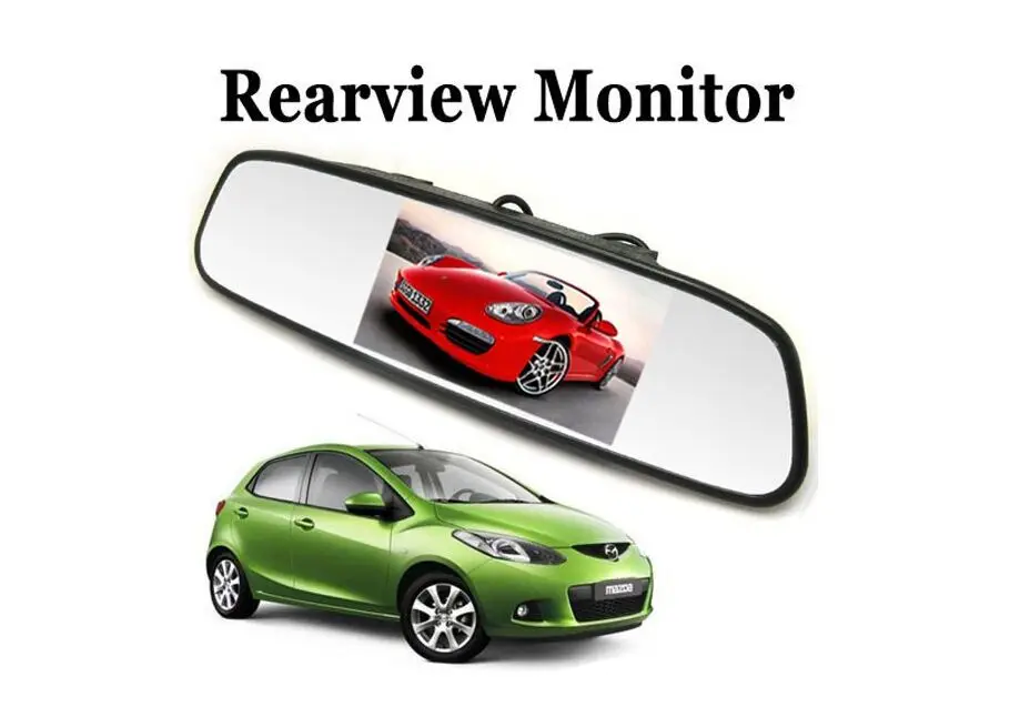 XYCING 4,3 дюймов TFT lcd цветной монитор автомобиля зеркало заднего вида парковочный монитор+ Водонепроницаемая Автомобильная камера заднего вида RVC-219