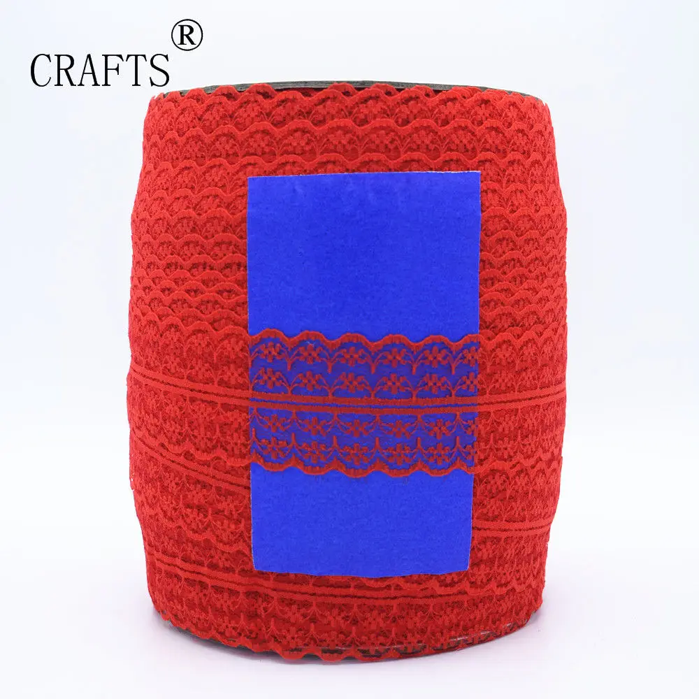 300 ярдов/лот 45 мм ширина кружева ленты DIY декоративные кружева ткани праздничная подарочная упаковка кружева ремесло одежда ac - Цвет: Red