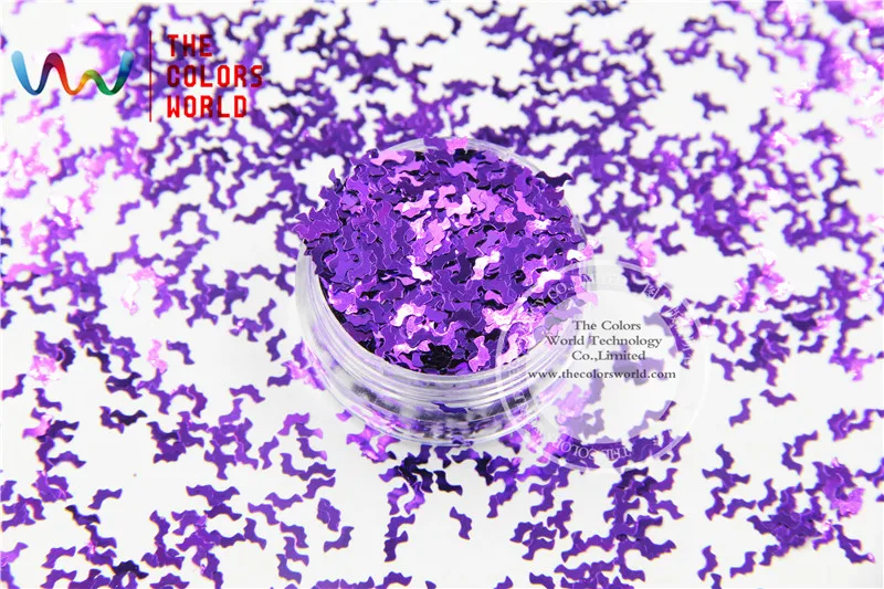 

Violet Color Bat shape Size :5mm Glitter spangles for Nail Art and DIY supplies and Holiday decorations