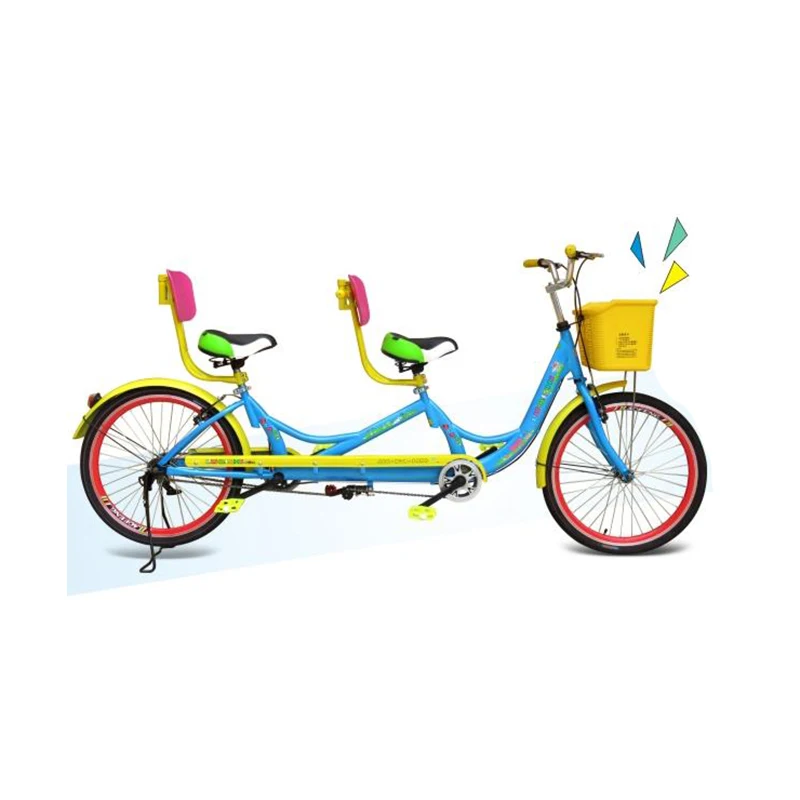 Double Bicycle Lovers Parents and Children Family Travel Non-Foldable Light Sightseeing Bicycle