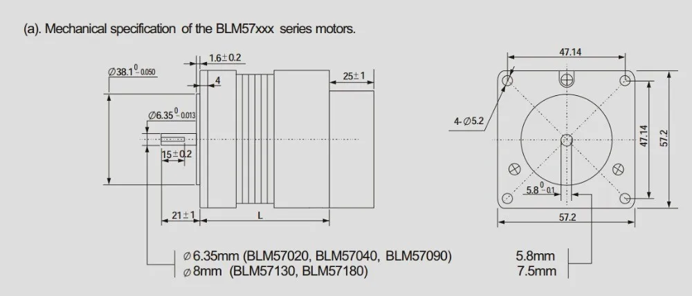 BLM57180-1000+ACS806 dimension
