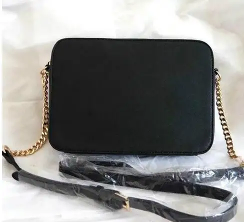 Мода 22 см мини небольшой квадратный пакет цепь сумка через плечо сумка пакет клатч женский дизайнерский кошелек сумки - Цвет: Черный