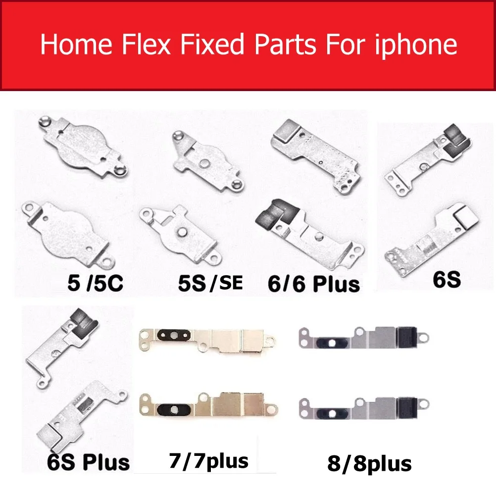 

Home Button Metal Bracket for iPhone 5 5s 5c SE 6 6s 7 8 Plus Home Button Spacer Clip Plate Small Metal Shell Holder Parts