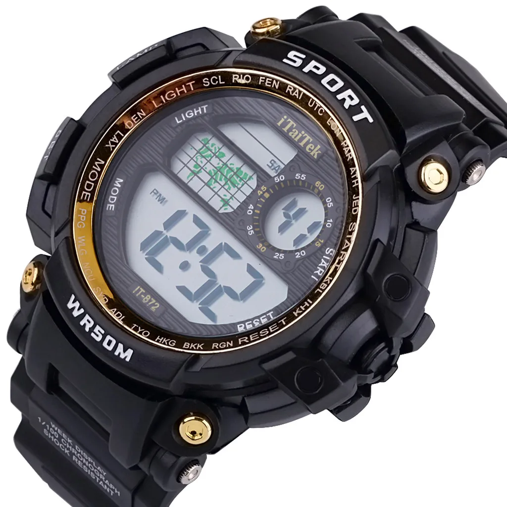 

women wrist watch digital Multi Function Luminous Waterproof Sports Watch Fashion Electronic Watch bayan kol saati