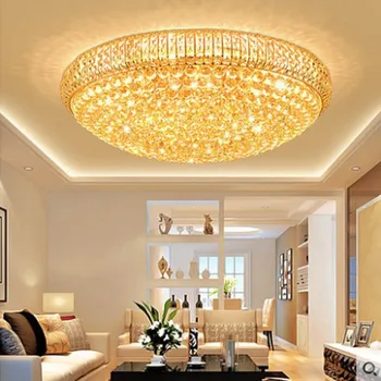 

Crystal lamp living room lamp modern round ceiling lamps hotel engineering villa lighting restaurant bedroom lighting fixture
