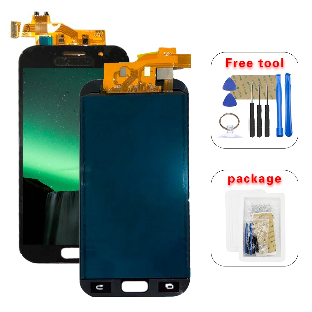 Продажа Высокое качество для samsung Galaxy A520 A520F SM A520F A5 2017 ЖК дисплей сенсорный экран дигитайзер стекло в сборе
