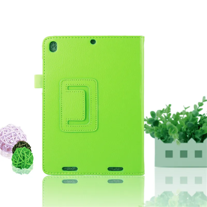 Личи из искусственной кожи чехол подставка Тонкий чехол для Xiaomi Mi Pad1 для Xiaomi Mi Pad 1 планшетный ПК чехол для Xiaomi Mi Pad 1 7,9 дюймов+ стилус - Цвет: Зеленый