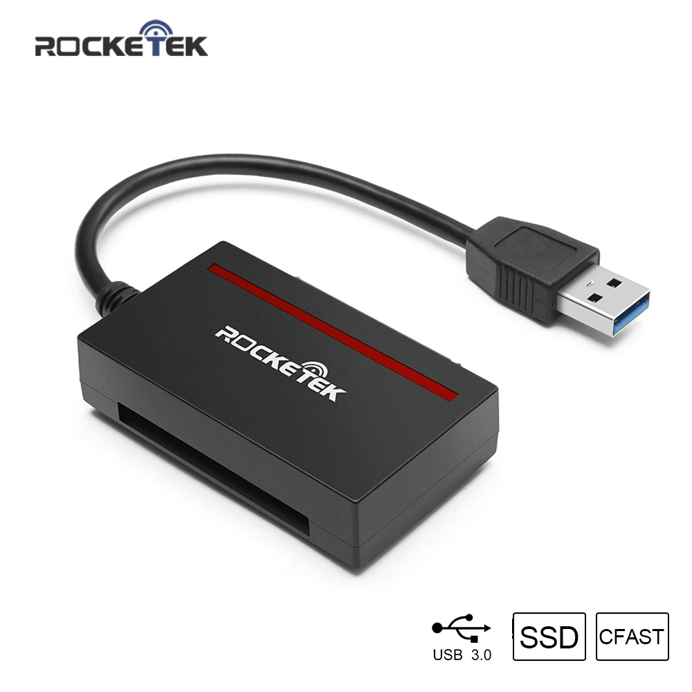 

Rocketek CFast 2.0 Reader USB 3.0 to SATA Adapter CFast 2.0 Card and 2.5" HDD Hard Drive Read Write SSD&CF Card Simultaneously