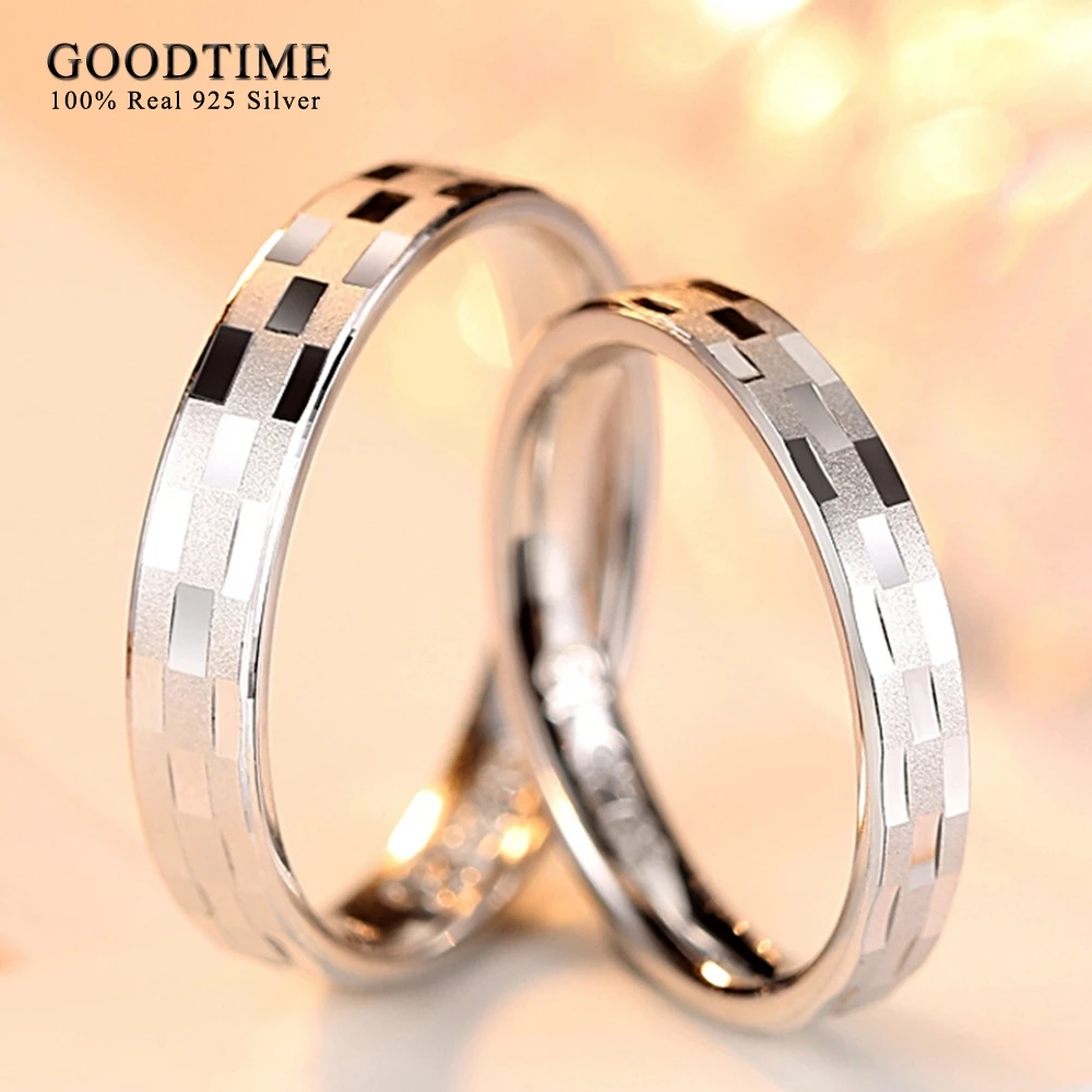 1 шт. простое кольцо 925 пробы серебряные кольца для женщин классические кольца ювелирные изделия оптом чистое серебро 925 парные кольца для возлюбленных подарки