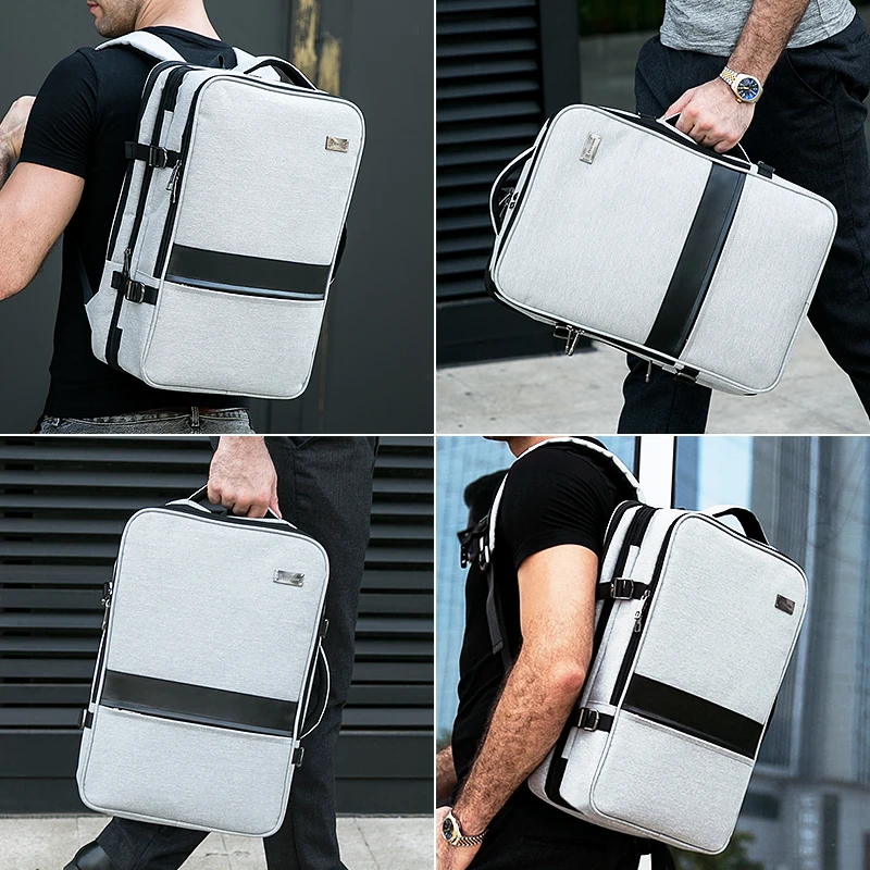 FENRUIEN nuevo 17 pulgadas portátil Mochila hombres Mochila impermeable de carga USB bolsa grande de 15 \