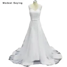 Collection 2018 Luxury Ivory Mermaid Beaded Wedding Dresses with Lace Up Back Formal Women Bridal Gowns with Bow robe de mariee