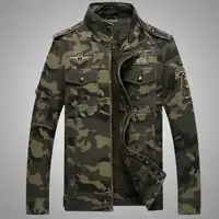 Fashion Mens Camouflage Bomber Jacket Cotton Jacket Coat Army Pilot Jackets Air Force Cargo Coat Spring and autumn coats