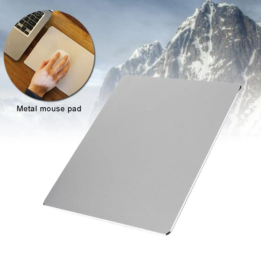 

Slim Large Game Mouse Pad Aluminum Metal Computer Mouse Mat PC Laptop Gaming Mousepad for Apple MackBook