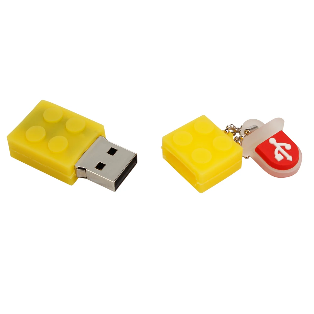 Мини мультфильм строительные блоки Usb флэш-накопитель 32 Гб 64 Гб 128 ГБ Usb 2,0 ручка-накопитель Высокое качество Thumbdrive Флешка подарок для мальчика U диск