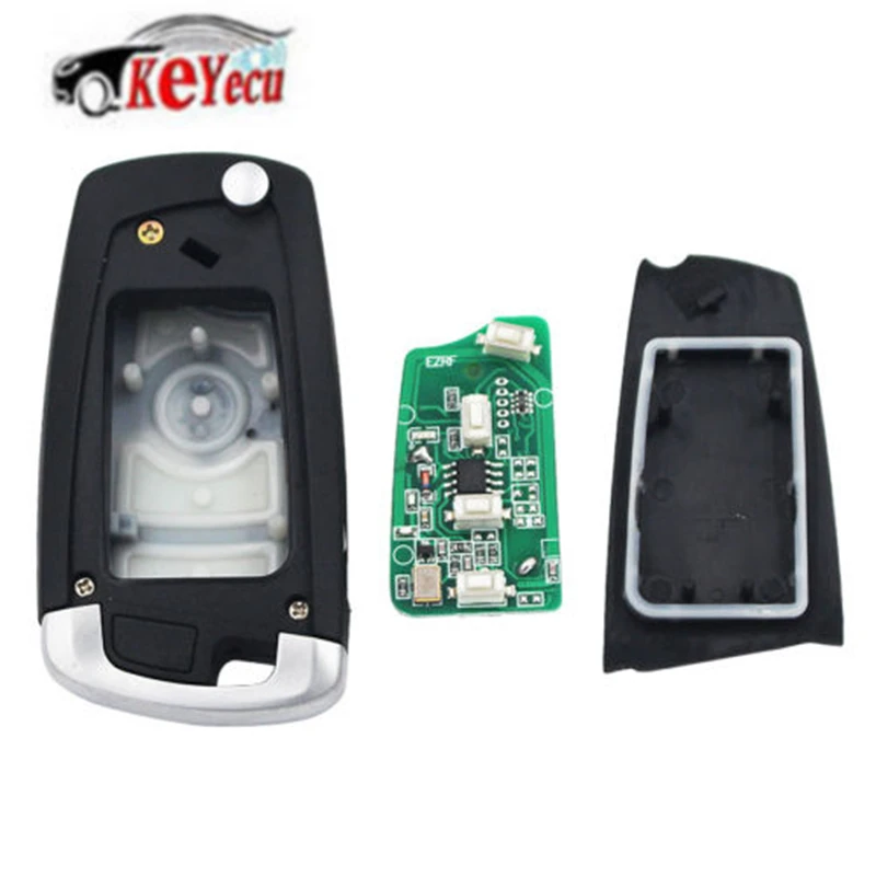 

KEYECU EWS Modified Flip Remote Key 4 Button 315MHZ /433MHZ With 7935AA ID44 Chip HU92 Blade for BMW 3,5,7,8,X3,X5,Z3,Z4 Series