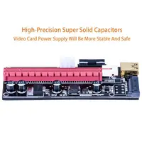 ל usb VER009S 2-Pack PCI-E 16x ל 1X Powered Riser מתאם אחרונות כרטיס עם 4pin, SATA ו- כרטיס גרפי 6pin ממשק - 60 ס"מ USB ​​3. (5)