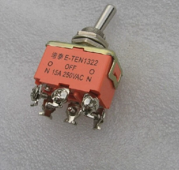 HIGH QUALITY 5pcs AC 15A 250V 3 Position 2P2T ON OFF ON 6 Pin Toggle
