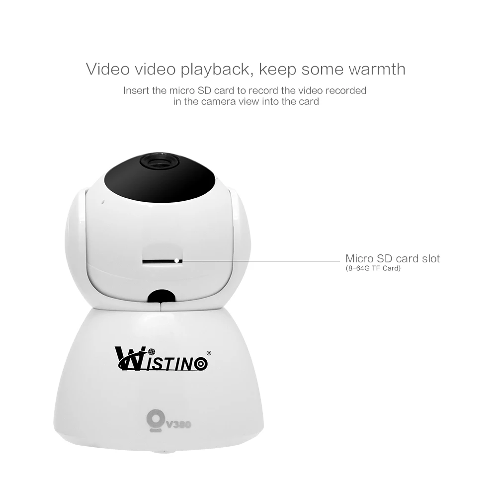 Wistino CCTV WiFi IP Camera HD 1080P Mini Wireless Video Baby Monitor P2P Indoor Security Smart Home IR Night Vision H2.265 V380 (14)