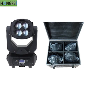 

4pcs/100w beam moving head light with flight case RGBW 4x25w beam light moving head beam lights dmx512 dj lighs