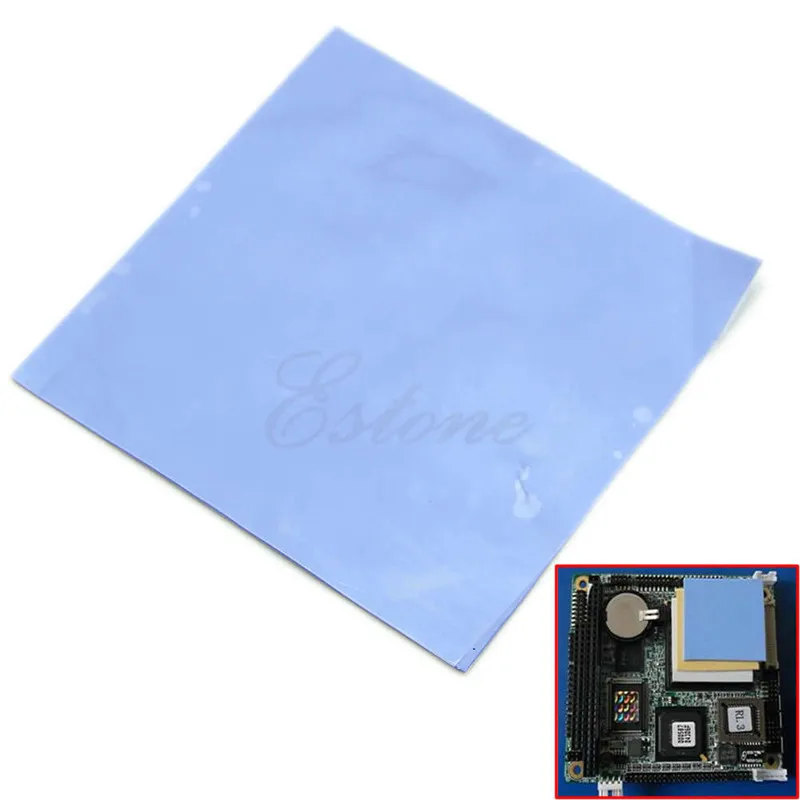 100 x 100 x 1mm Heatsink Cooling Cooler Thermal Conductive Silicone Pad For Laptop Graphic Card