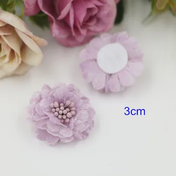 

Free Shipping 14 pcs Small Burlap Flowers 3cm Handmade Rolled flowers,Fabric Flowers Daisy -DIY Hair Accessories,Brooch Supplies