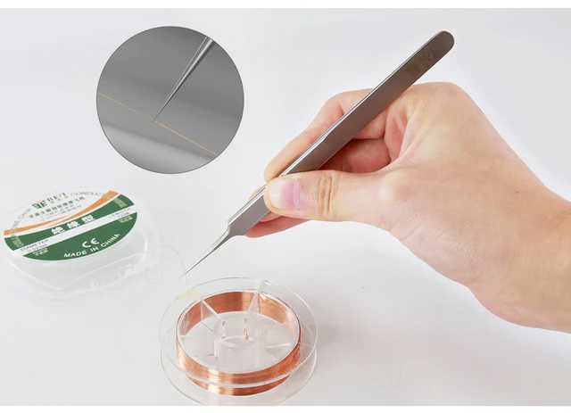 BST-19 Ultra Precision Tweezers Stainless Steel Straigh