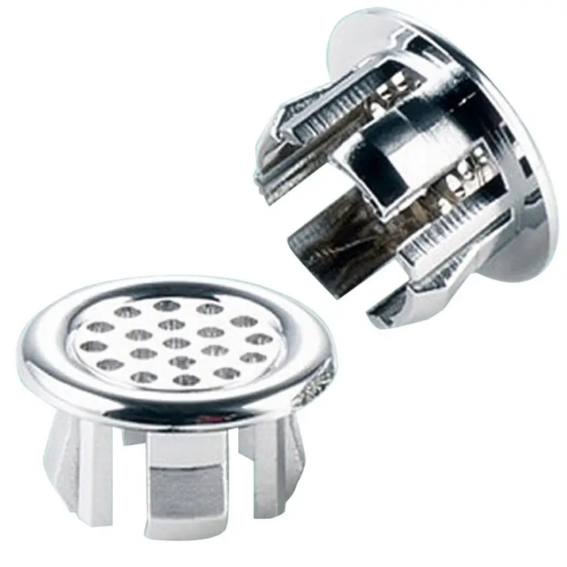 3 Bathroom Sink Overflow Trim Ring Chrome Hole Cover Cap Round Insert USA Seller