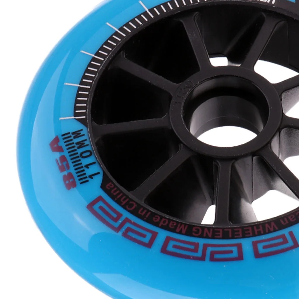 Speed Skating Wheels Outdoor Indoor Inline Skate Wheels Tool 110mm Blue Cycling Scooter Parts Replacment Accessories