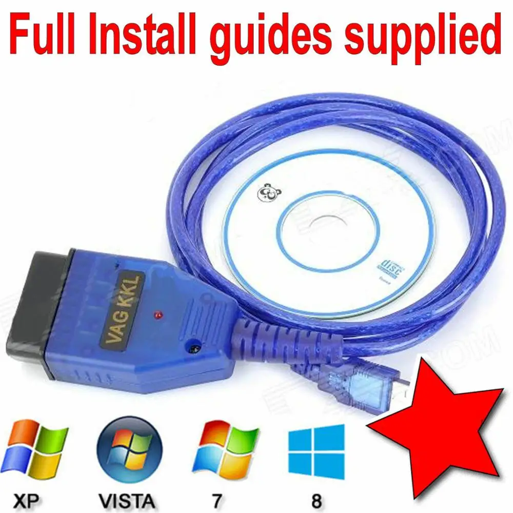 Фиат VAG COM 409 1 Vag Com USB FT232RL чип кабель OBD2 OBDII диагностический сканер Fiat Ecu Интерфейс