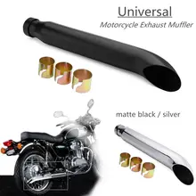 Universal Motorcycle Cafe Racer Exhaust Pipe For Harley Bobbers