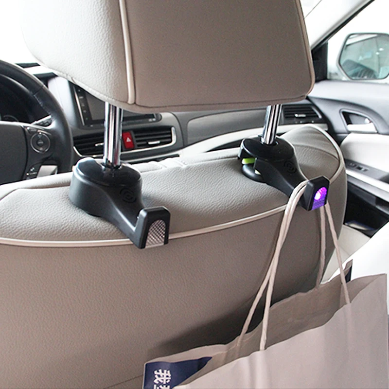 

SEBTER Multifunction Car Lock Hook With Induction Lamp,Emergency Lamp And Belt Buckle Car Seat Headrest Holder Carrier