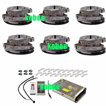 

Dream color Magic 6803 LED Strip RGB 5050 30m White PCB 133 change + IC6803 RF Controller + Power adapter Free ship