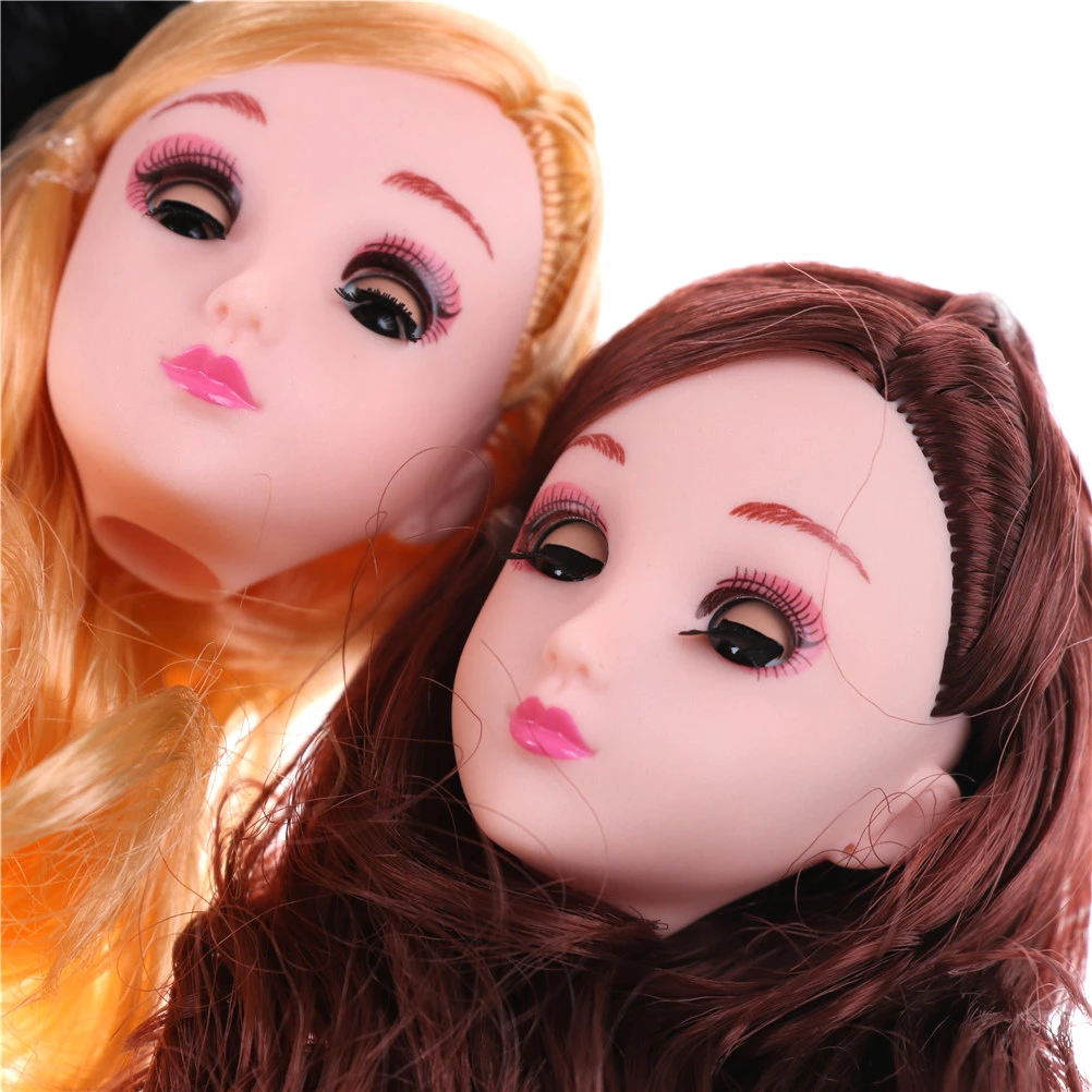 1/6 Оригинальная кукла голова для DIY подарок кукла аксессуары девушки 4D глаза кукла голова длинные волосы