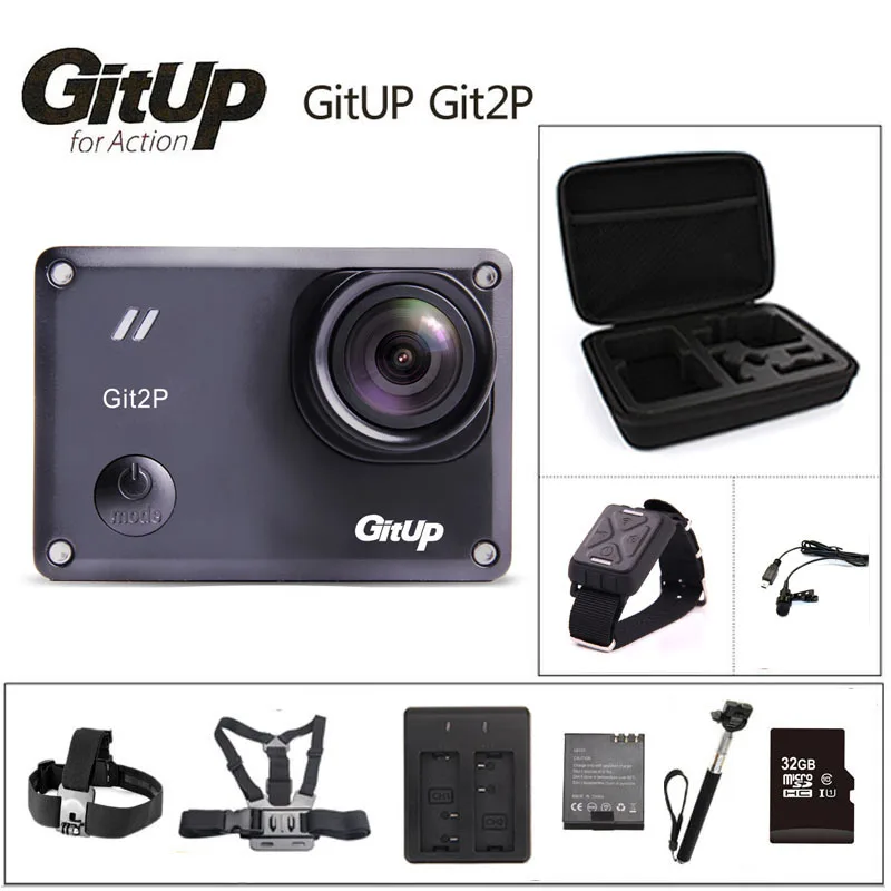 Original GitUP Git2 P Action Camera 2K Wifi Sports DV PRO Full HD 1080P 30m Waterproof mini Camcorder 1.5 inch Novatek 96660 Cam